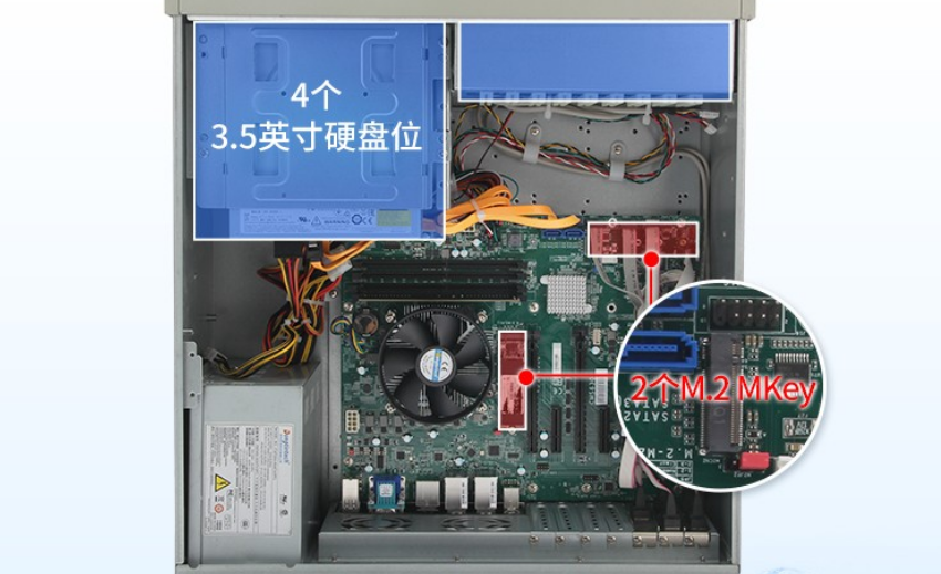 該工控機(jī)端口豐富，擴(kuò)展性強(qiáng)，可外接多種設(shè)備，滿足客戶多種需求。